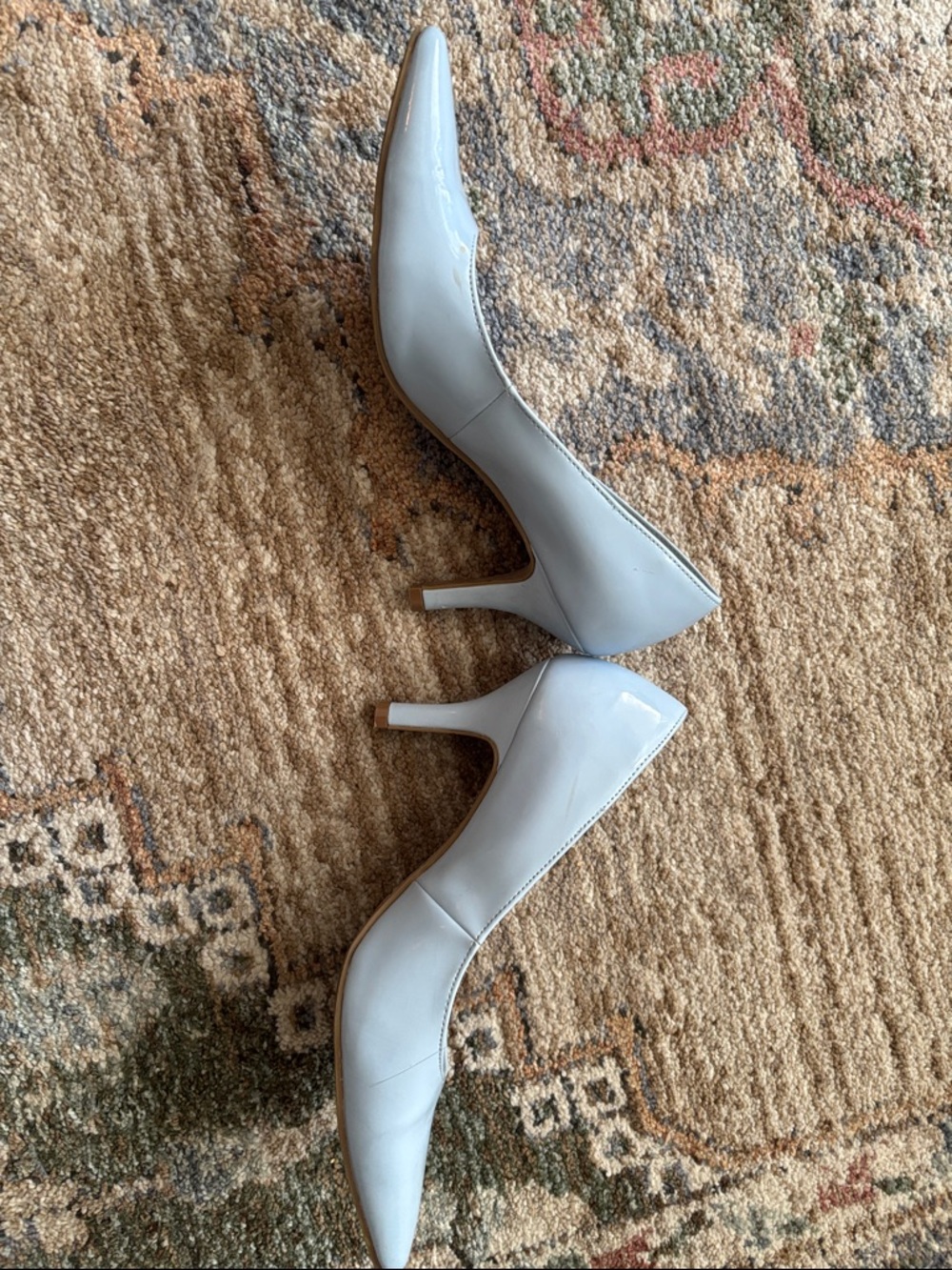 Classic Pointed Toe Women’s Pumps in Light Blue - Picture 5 of 5